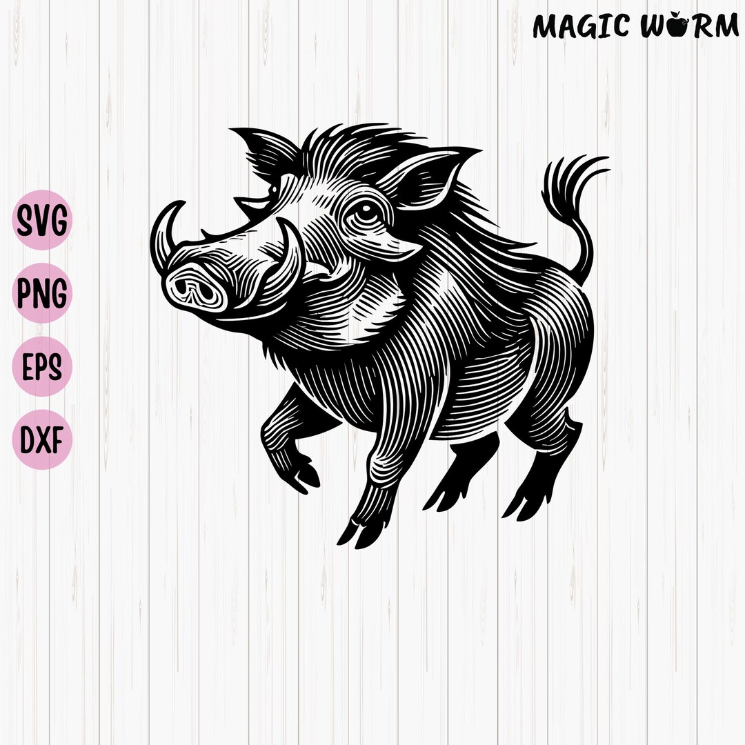 走るイボイノシシ