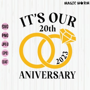 Personalize Anniversary Svg, It's Our Anniversary Svg, Wedding Anniversary, Wife and Husband Svg, Marriage Svg, Cut File, Cricut, Download