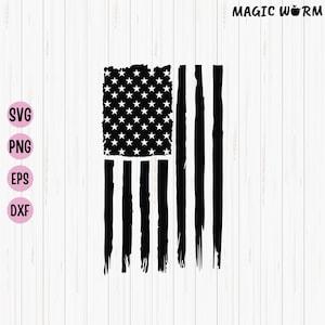 Distressed American Flag SVG, US Distressed Flag Svg, American Flag Patriotic Png, Black Flag Svg, USA Flag Vector, Svg Cut File