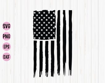 Distressed American Flag SVG: Patriotic USA Vector Graphics (Digital Download