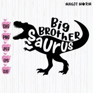 Big Brother Saurus T-Rex SVG: Dinosaur Shirt Design (Digital Download)