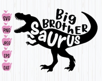 Großer Bruder Saurus T-Rex SVG: Dinosaurier Shirt Design (Digitaler Download)
