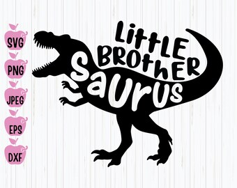 Kleiner Bruder Saurus T-Rex Dinosaurier SVG Design (Digitaler Download)