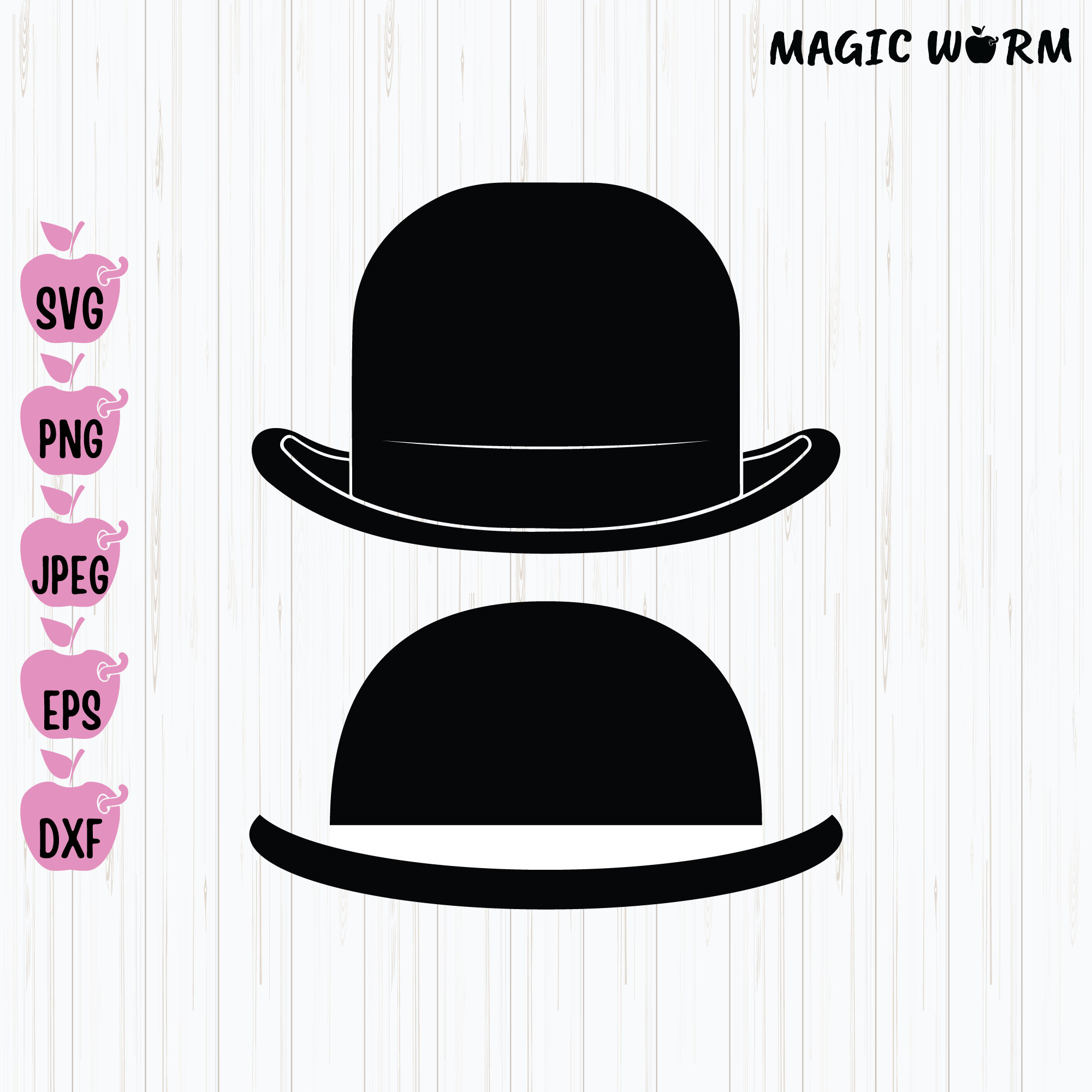 Bowler top hat silhouette