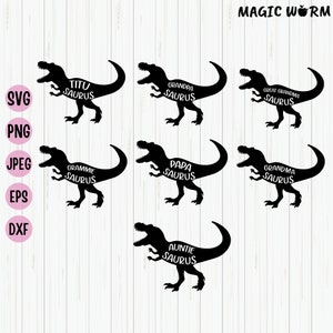 Family Saurus Svg, Matching Family Svg, Mamasaurus Svg, Dinosaur Bundle Svg, T-Rex Svg, Dinosaur Family Svg, Digital Download