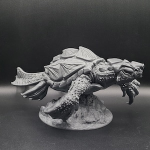 Dragon Turtle, Giant Turtle, Colossal Turtle, DnD mini, TTRPG tabletop gaming miniatures, EC3D Depths of Savage Atoll