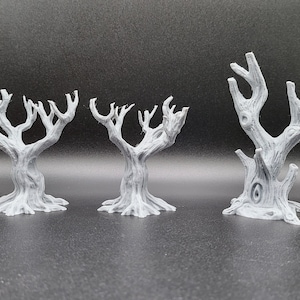 Dead Trees Terrain for DND or tabletop gaming, 28mm D&D minis, 32mm Warhammer, Deadwood Graveyard Haunted Tree Cemetery Tree miniature