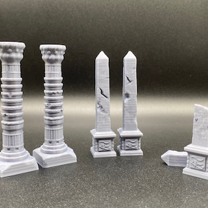 Columns, Scatter Terrain, Obelisk, Ancient ruins, Pillars, Desert, Egyptian