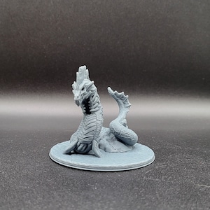 Undead Sea Serpent, Zombie, Snake, Mount, Undead, Sea Monster, DnD mini, TTRPG miniature, EC3D