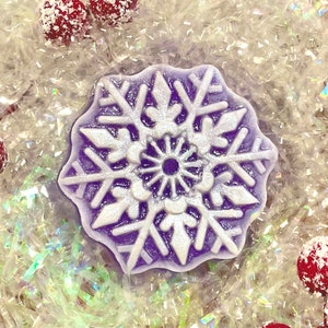 BIG SNOWFLAKE SOAP / Winter Soap/ Stocking Stuffer / Sparkle Snow / Christmas Soap / New Year Soap/ Glycerin Gift Soap