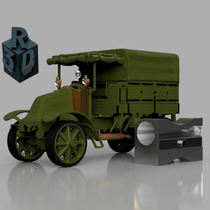Renault EG Early Model WW1 french truck 3D model kit 1:72 scale WW1 Highly detailed. Renault. Renault EG 3D model scale 1/72
