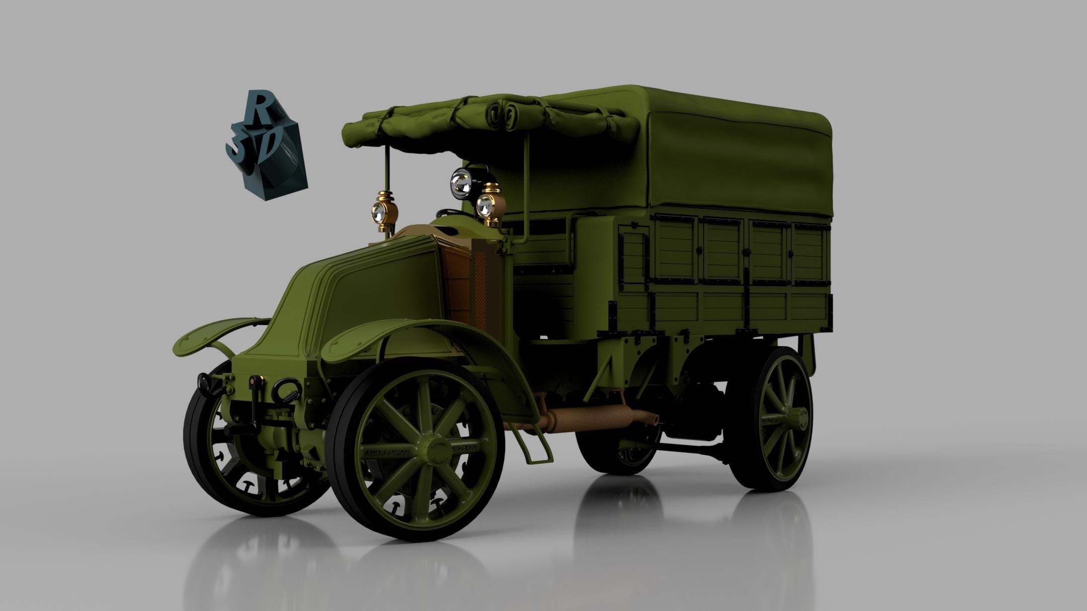 Maquette 3D Camion Renault EG - 1:72 - WW1 - Kit Grande Guerre Par R3D