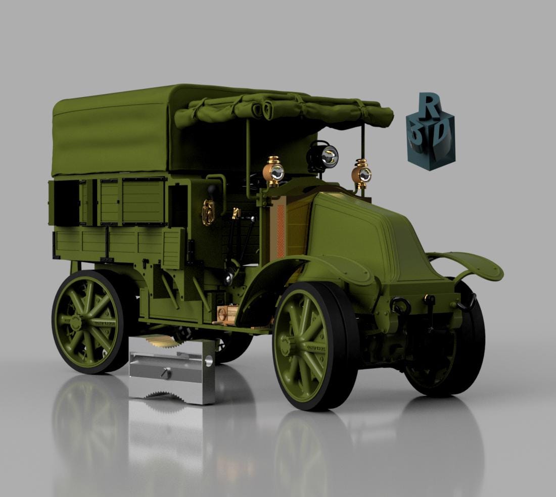 Renault EG Early Model WW1 French Truck 3D Model Kit 1:35 Scale