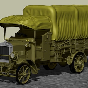 WW 1 Britischer LKW Dennis 3 Tonnen LKW 3D-Modellbausatz 35. oder 43. Maßstab englischer LKW erster Krieg