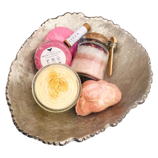 Geburtstagsgeschenk, All Natural, Badeset, Geschenk für sie, Entspannung, Spa, Bad, umweltfreundliches "Is Never Enough Pink" Kit