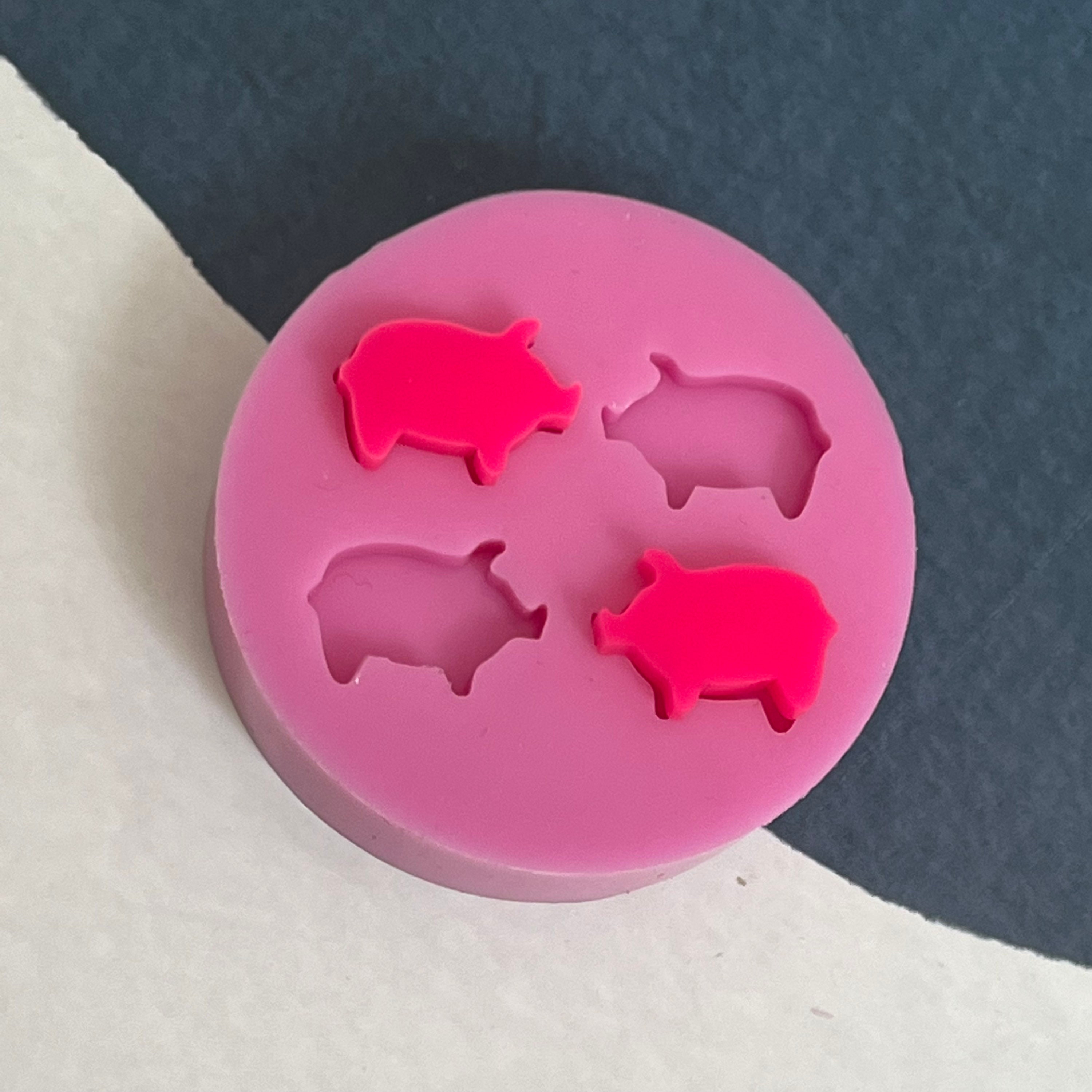 Baby Pig Lying Down Ornament Resin Mini Figurine Plus Magnet