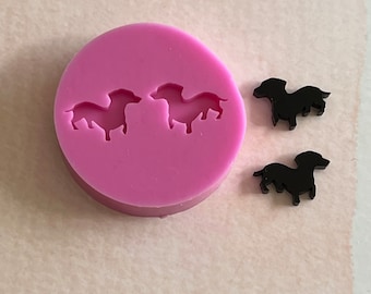 Dachshund Sausage Dog Silicone Mold/Mould, Silicone Mold, Resin Mould, Earring Moulds, Earring Mold
