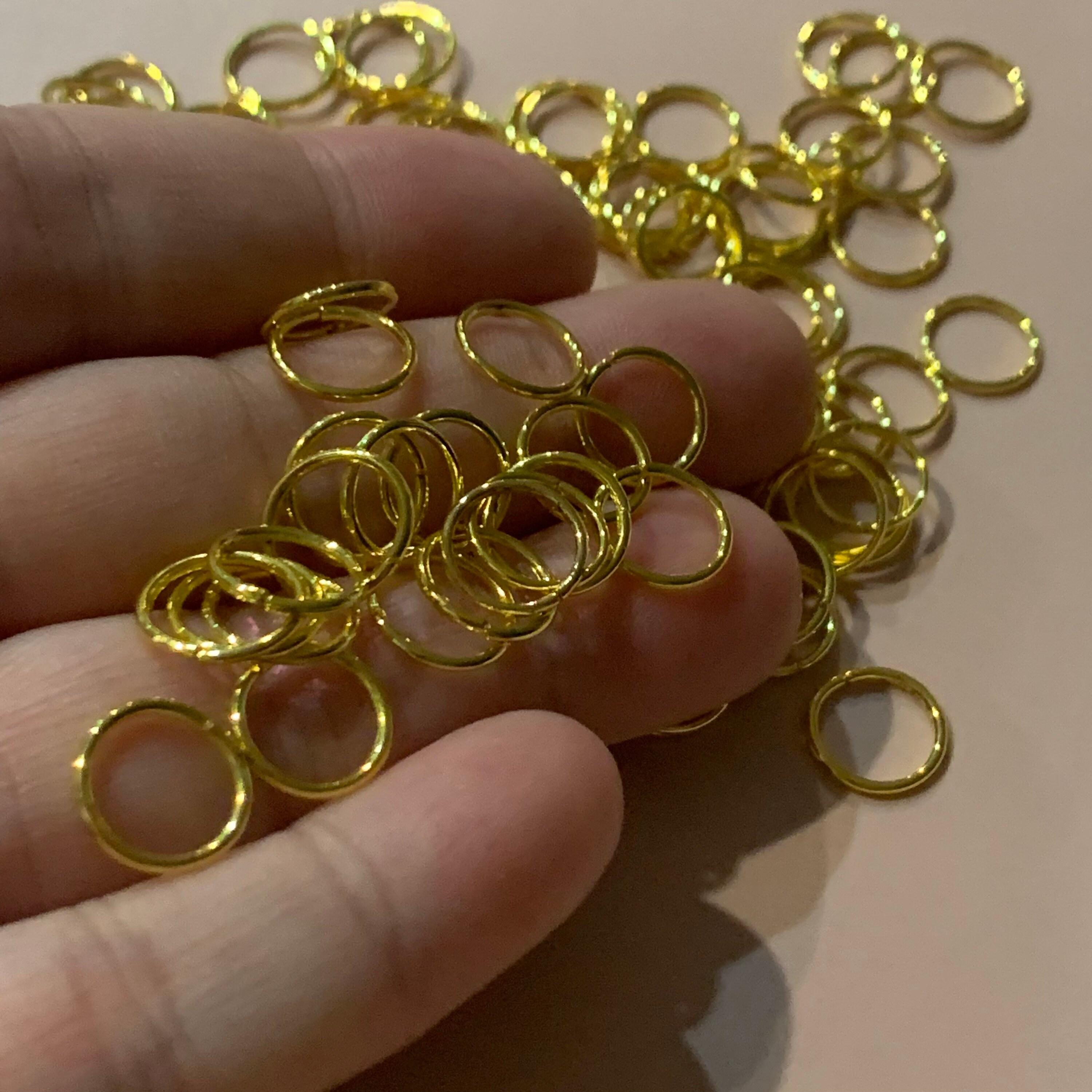 Gold Plated Jump Rings 10mm Jump Rings Etsy