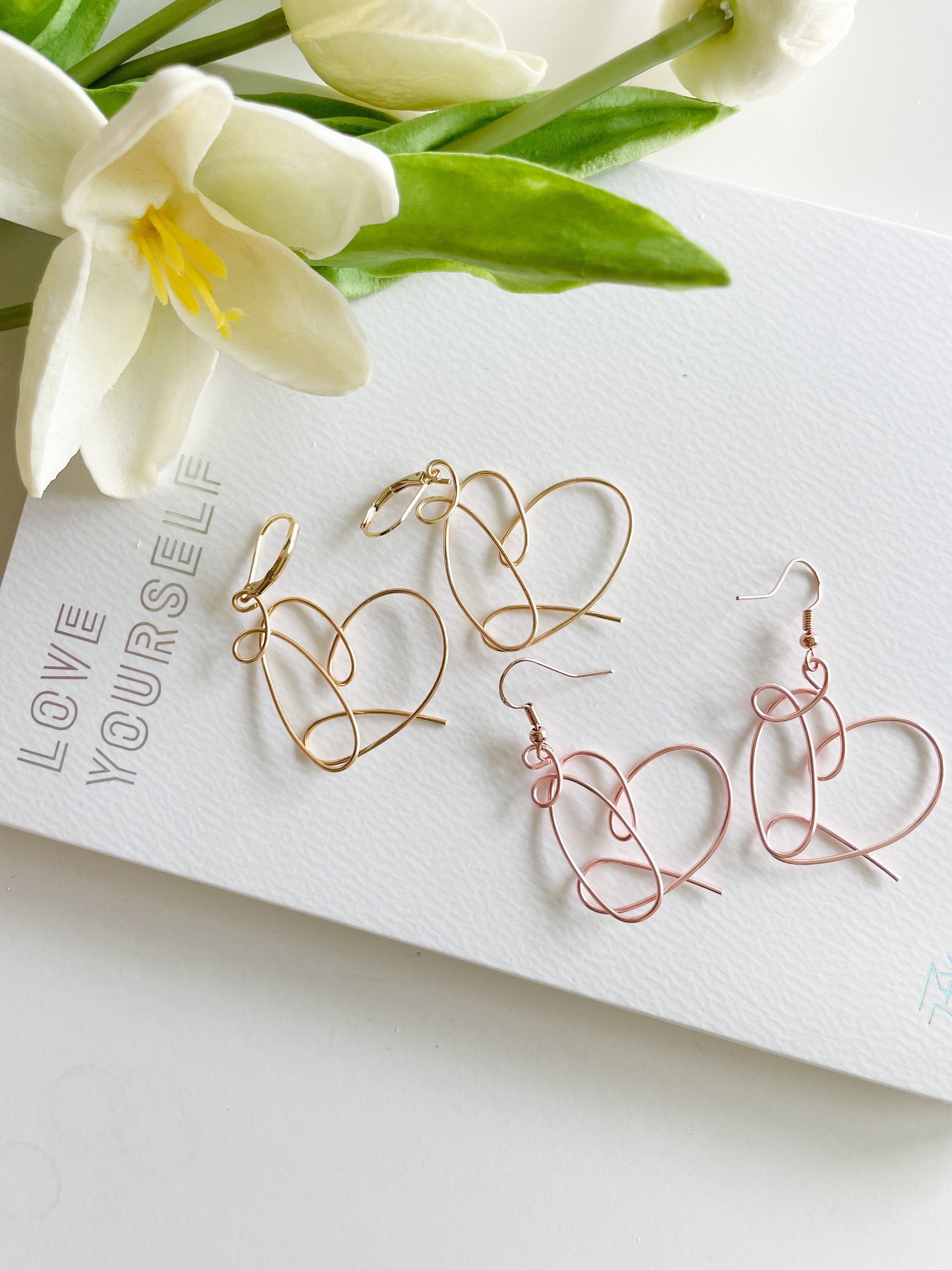 BTS Love Yourself Heart Earrings bts merch BTS Jewelry