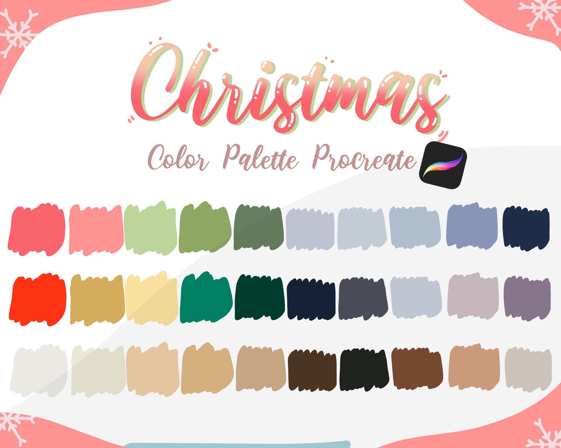 procreate christmas palette free