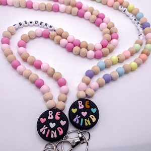 Personalized Be Kind Lanyard / Breakaway Teacher Lanyard/ Personalized Lanyard / ID Holder / Boho Lanyard /Teacher Lanyard / Teacher Gift
