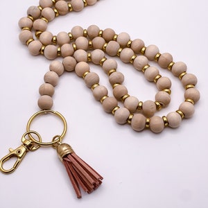 Personalized Wooden/Gold  Lanyard / Breakaway Teacher Lanyard/Personalized Lanyard / Lanyard with ID Holder / Boho Lanyard / Teacher Gift