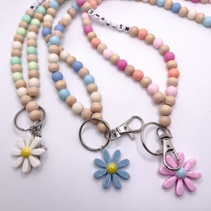 Personalized Flower Lanyard / Breakaway Teacher Lanyard/Personalized Lanyard / ID Holder / Boho Lanyard /Teacher Lanyard / Teacher Gift