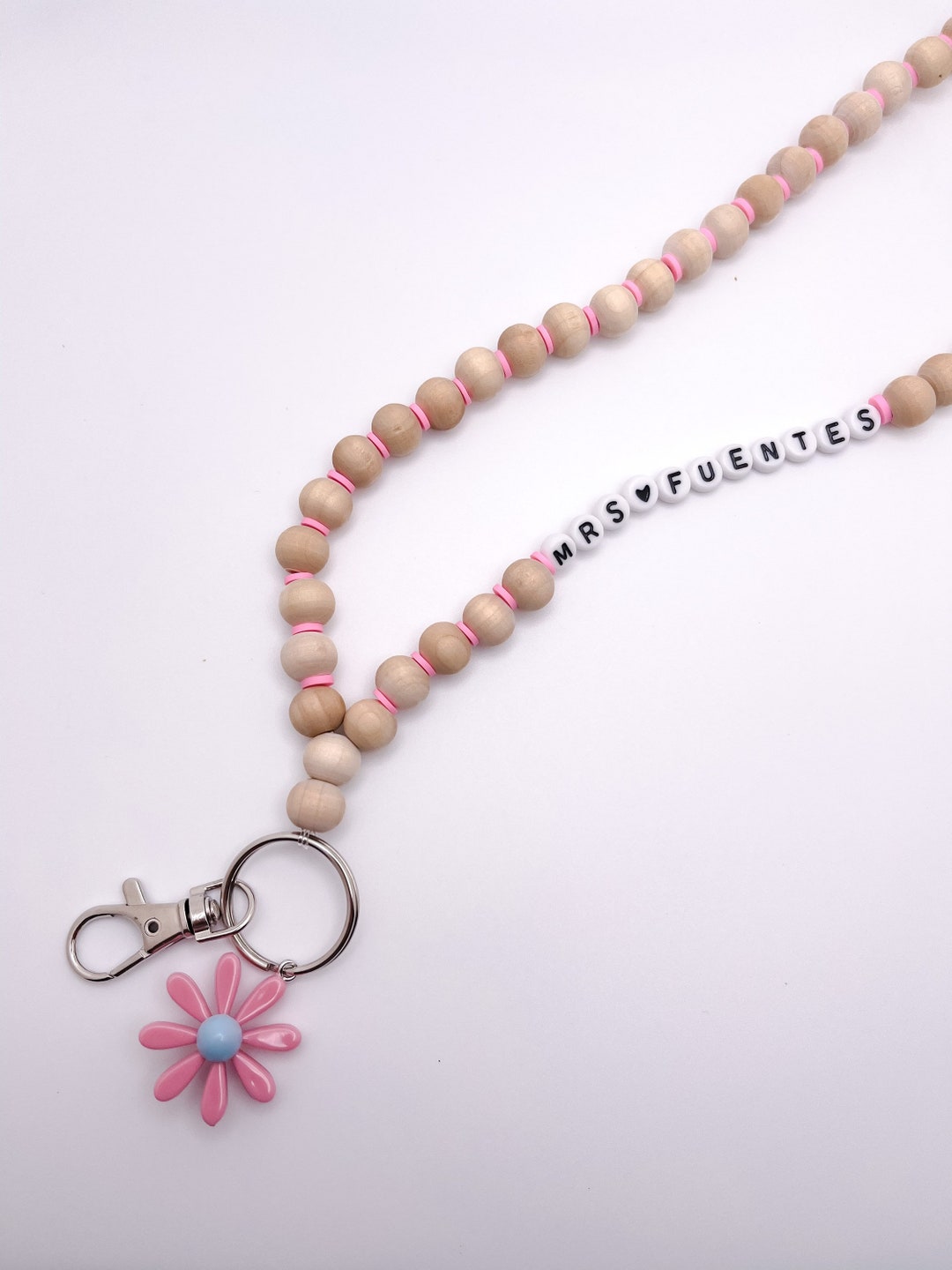 Personalized Daisy Lanyard / Breakaway Teacher Lanyard/ Personalized