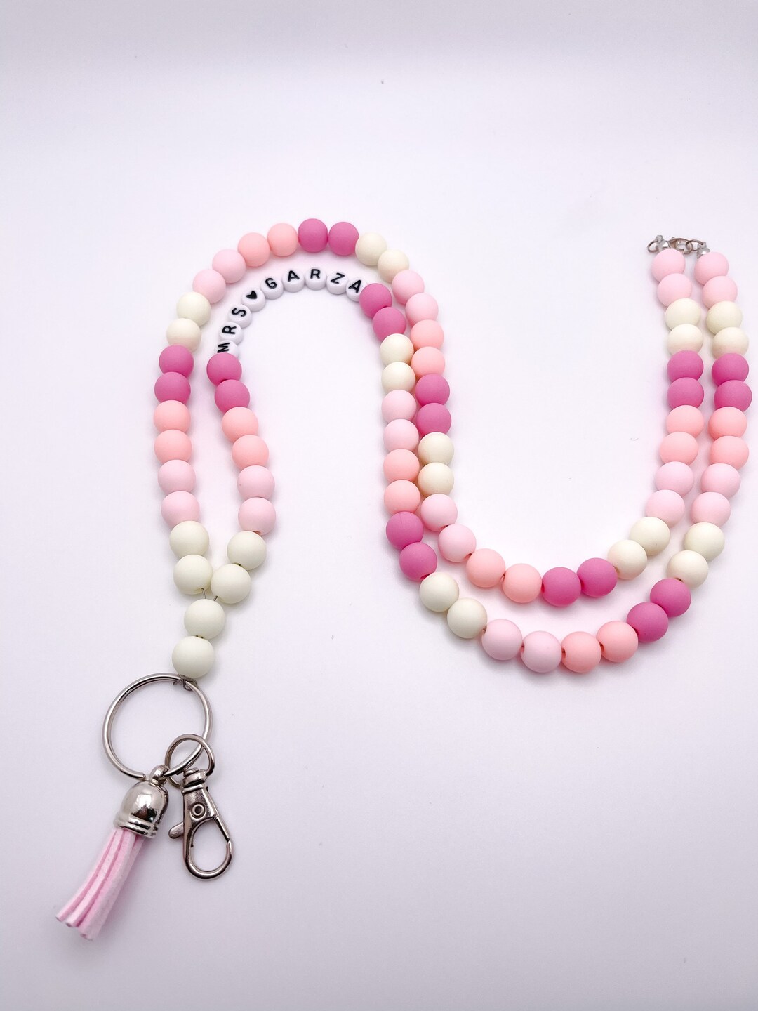 Personalized Pink Ombre Lanyard / Breakaway Teacher Lanyard ...