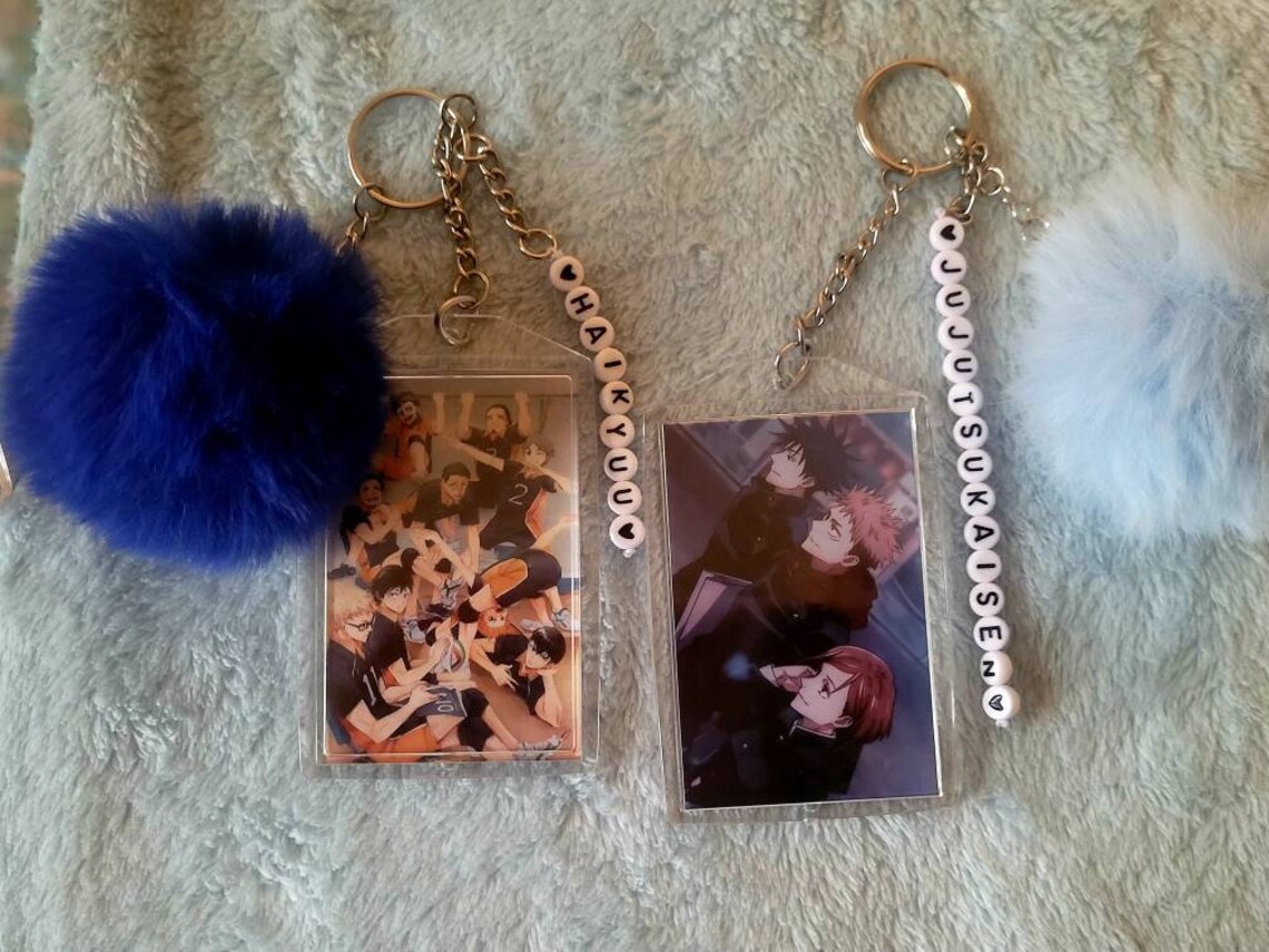 Anime photocard Keychains Etsy