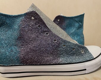 black glitter vans uk