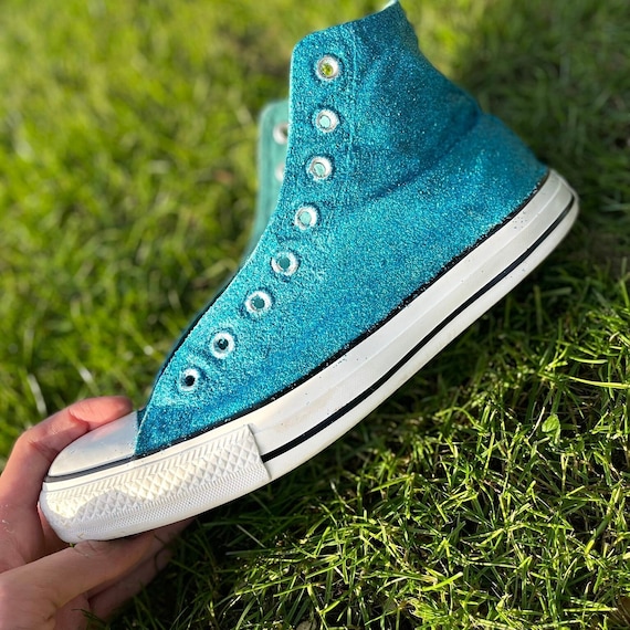 converse custom glitter