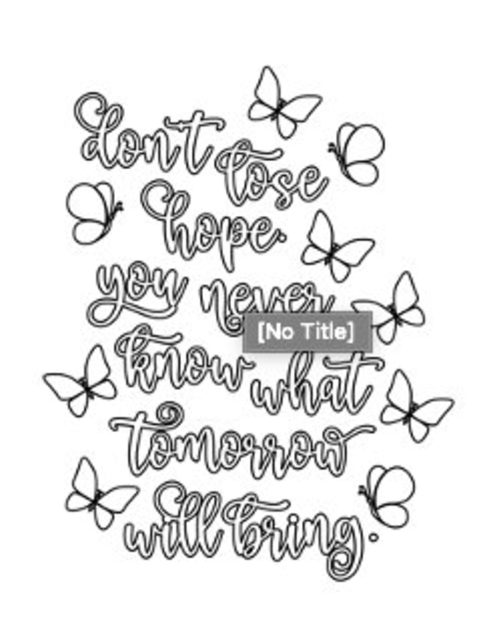 COLORING PAGES Butterfly Quotes | Etsy