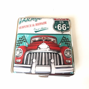 Garage étui à cigarettes en métal, étui personnel, portefeuille en métal, étui vintage, cadre en métal étui à cigarettes vintage, cadeau fumeur, antiquité victorienne