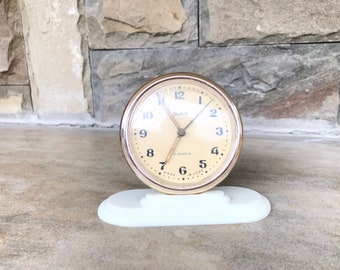 alarm clock slava,Soviet alarm clock,Desk Clock USSR,Vintage clock SLAVA