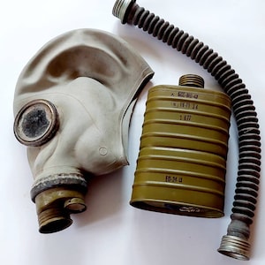 Militär Gasmaske, Vintage Gummigasmaske, 1, m59, bulgarische Gasmaske, Vintage Gasmaske, Industriegasmaske, Armeegasmaske,