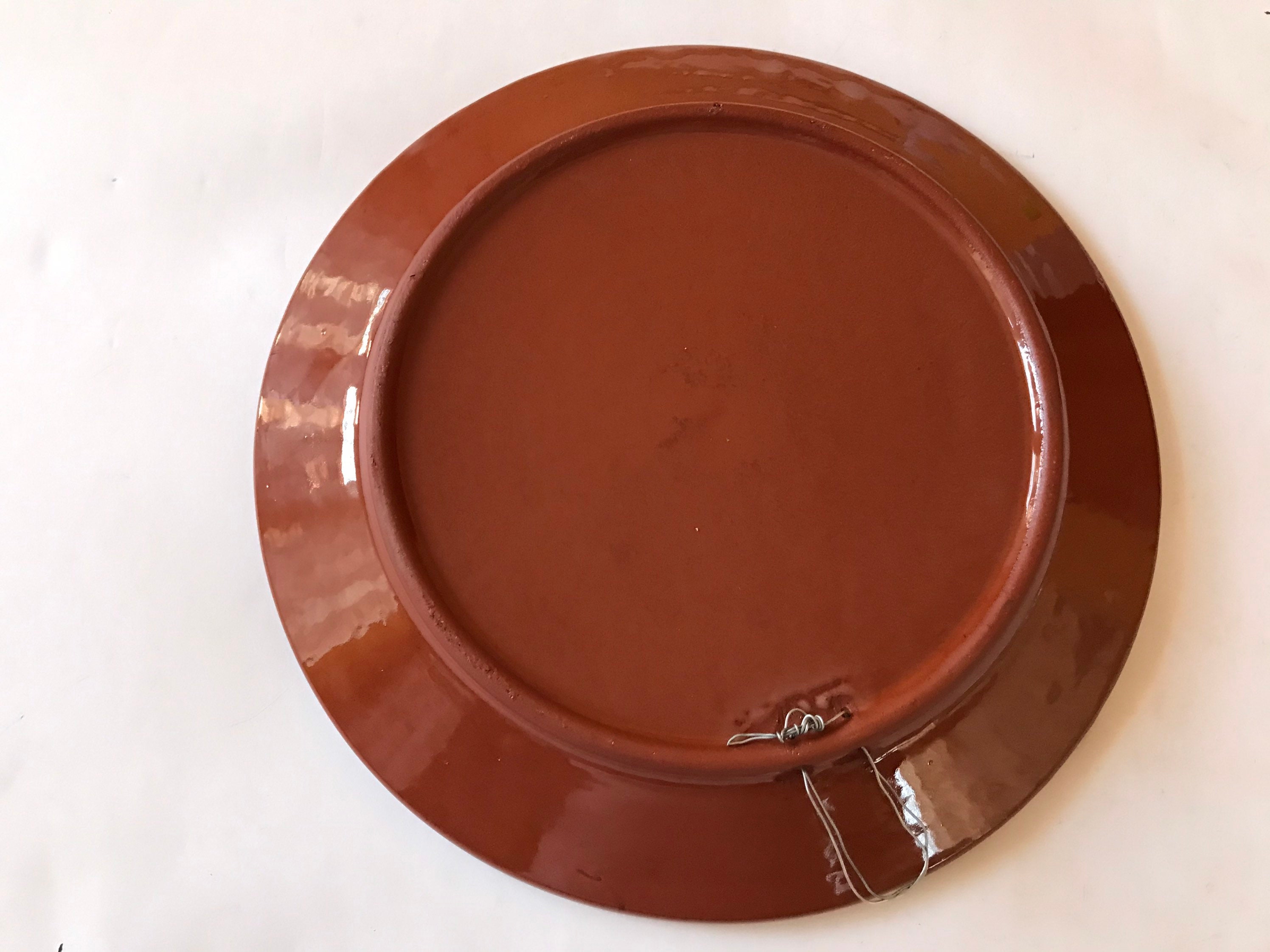 Decorative Clay Plate Hand Painted Pottery Art Decorative Etsy UK