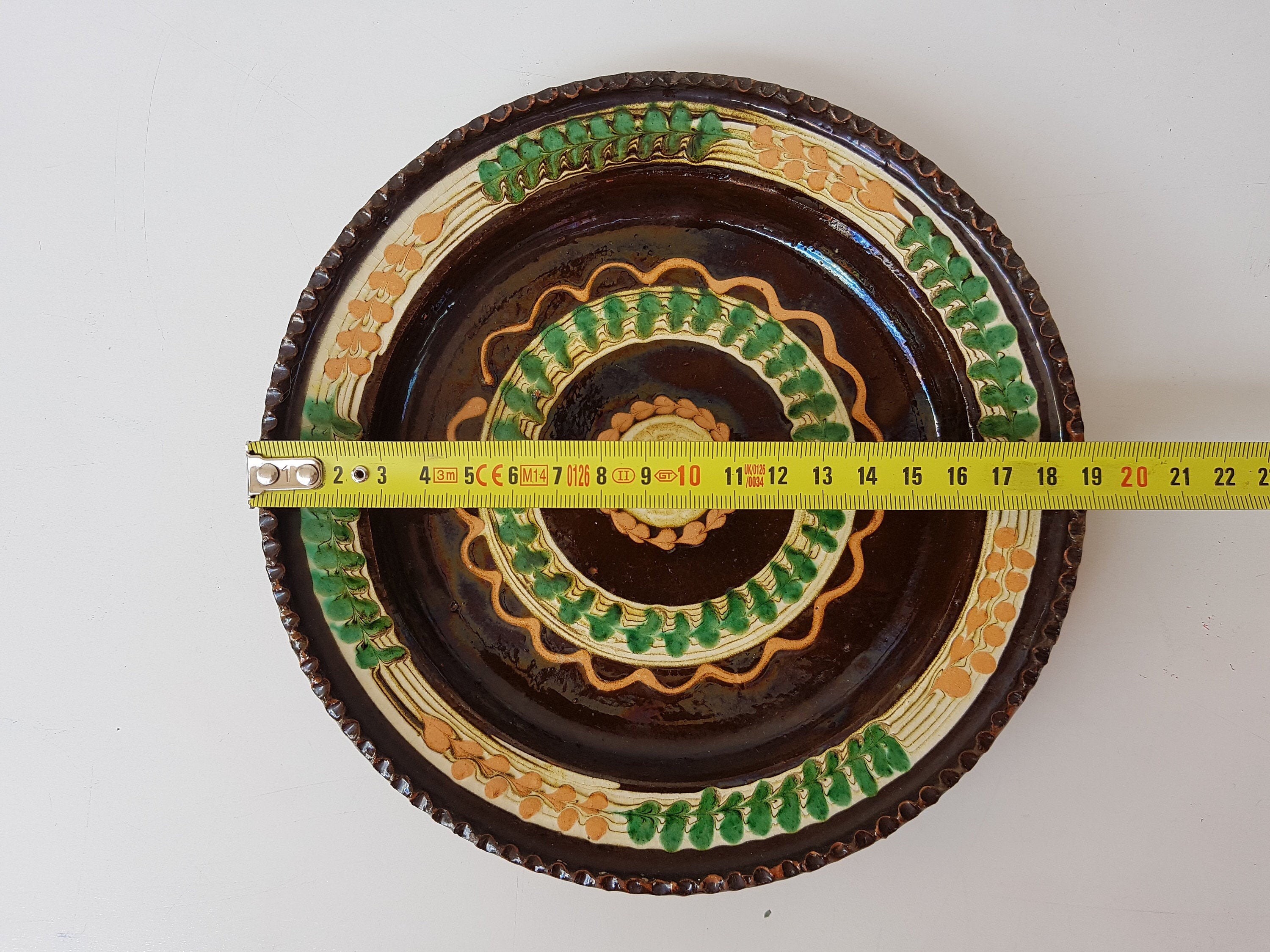 Decorative Ceramic Plates, Wall Decoration, Hand Drawn Plates, Wall Decoration, Flower