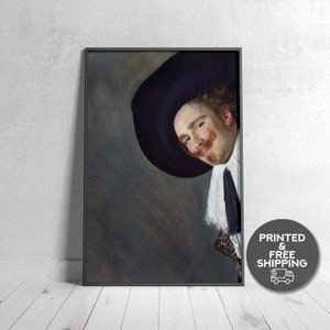 Peeking Gentleman Print,Rococo Vintage,French Rococo Oil Painting,Rococo Art Print,Eclectic Wall Art,Fashion,Eclectic Alter Art Print Framed