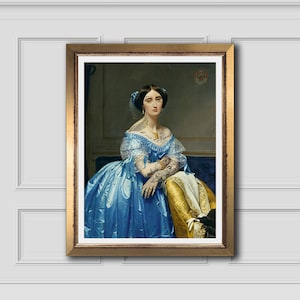 Princess de Broglie w/ Tattoos Print,Alter Vintage Painting,Alter Art Poster,Printable Art,Eclectic Wall Art Print,Tattoo Print,Tattoo Art