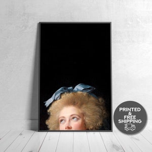 Madame Grand Alter Portrait Print,Altered Vintage Painting,Fashion Poster,Printed Art,Eclectic Wall Art Print,Altered Art Print, Wall Decor