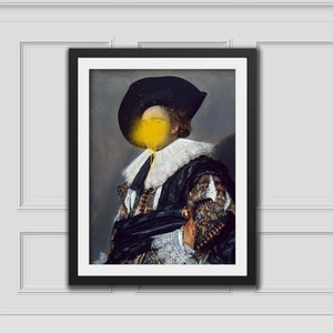 Smiling Gentleman Gold Splatter Print, Rococo Vintage,French Rococo Painting,Baroque Download Printable,Brush Art,Fashion,Eclectic Alter Art