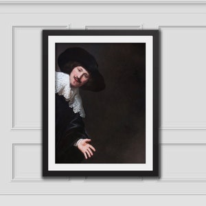 Peeking Cavalier Print, Rococo Vintage,French Rococo Oil Painting,Baroque Download Printable,Eclectic Wall Art,Eclectic Alter Art Wall Decor
