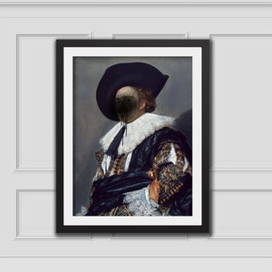 Smiling Gentleman Black Splatter Print,Rococo Vintage,French Rococo Painting,Baroque Download Printable,Brush Art,Fashion,Eclectic Alter Art