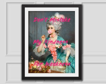 Feminist Quote Altered Art Print, Vintage Woman Portrait (Digital Download)
