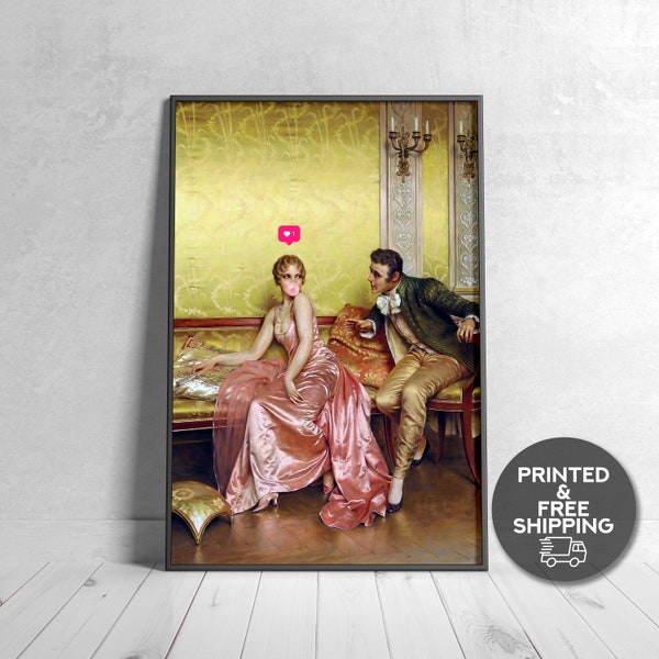 Madame Bubblegum Valentines Day Print Altered Vintage Art Eclectic Wall Art Renaissance Art Print Altered Art Framed Art Poster Canvas Print