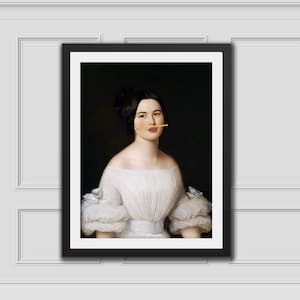 Pencil On Lip Dame Eclectic Wall Art Alter Art Print Funny Vintage Altered Art Portrait Renaissance Art Print Rococo Oil Painting Classic