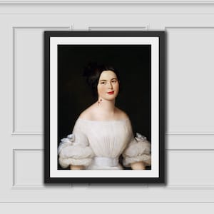 Dame With Vampire Bite Marks Print, Gothic Home Decor, Eclectic Wall Art,Altered Art Print,Dark Academia,Altered Vintage Art,Halloween Decor