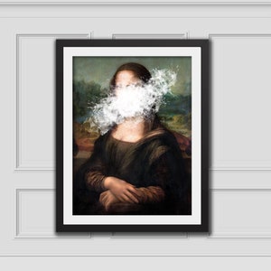 Mona Lisa Art, Mona Lisa Print, Mona Lisa Printable,Mona Lisa Poster,Eclectic Home Decor,Altered Art Print,Renaissance Art,Classic Art Print