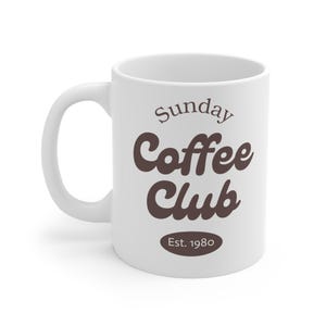 Personalized Coffee Mug, Custom Ceramic Mug with Established Year, Gift for Coffee Lovers, Unique Kitchen Decor, Sunday Coffee Cup